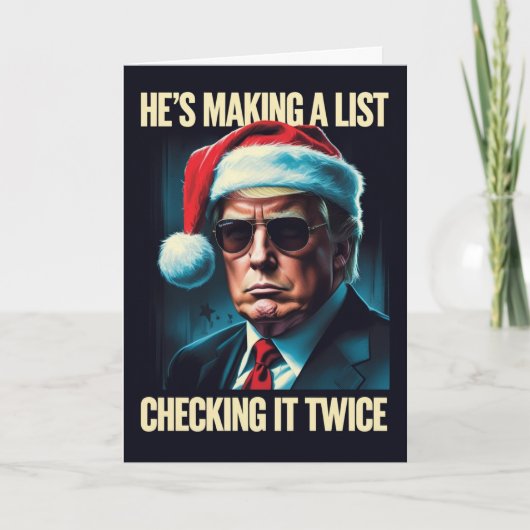 Carte de Noël Trump | Salutation Patriot Holiday (Devant)