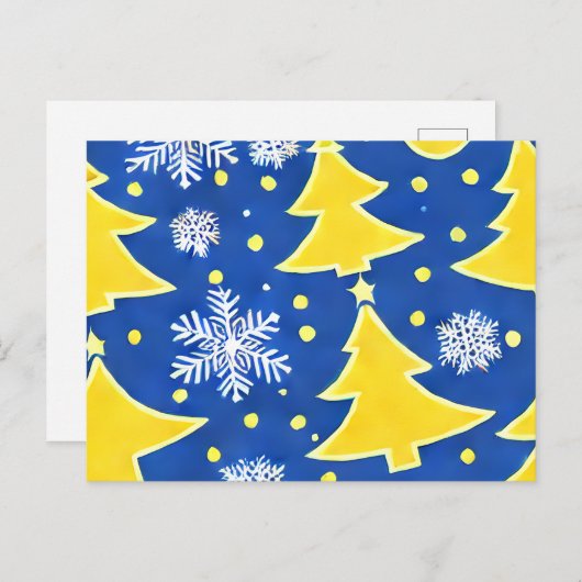 Carte de Noël Ukrainienne Winter Wonderland (Devant / Derrière)