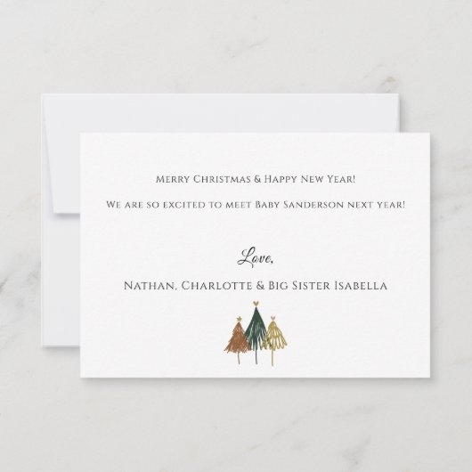 Carte de Noël Ultrasonic Faire-part de grossesse (Dos)