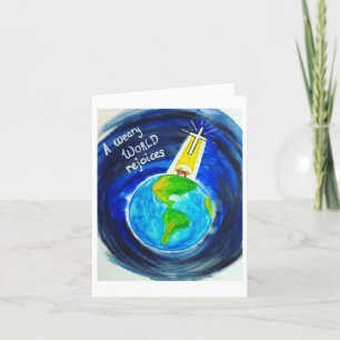 Carte de Noël - Un monde fatigué se délecte