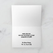 Carte de Noël Unique et Drôle de Fête avec un Fauc (Intérieur)