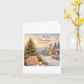carte de Noël unique et traditionnelle (Fleur jaune)