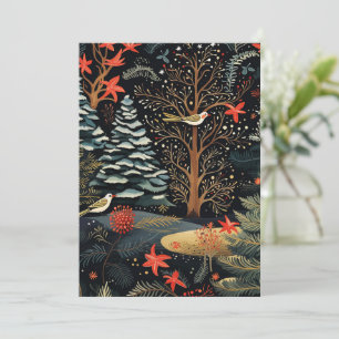 Carte de Noël unique moderne fantaisiste sans phot
