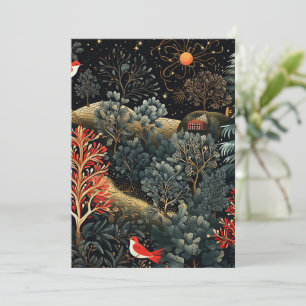 Carte de Noël unique moderne fantaisiste sans phot
