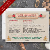 Carte de Noël unique Recette de biscuits Recette