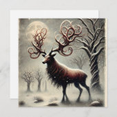 Carte de Noël unique Red Deer (Devant / Derrière)