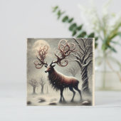Carte de Noël unique Red Deer (Debout devant)