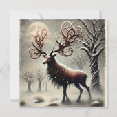 Carte de Noël unique Red Deer (Devant)