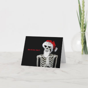 Carte de Noël unique Skeleton Père Noël