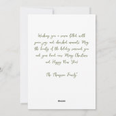 Carte de Noël unique Snowy Forest Reindeer (Dos)