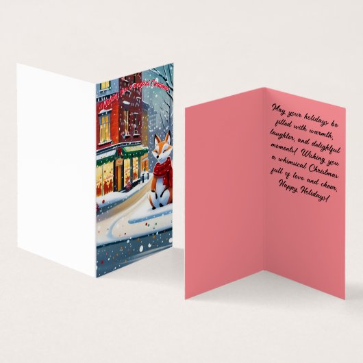 Carte de Noël Urban Fox (Inside and Outside)