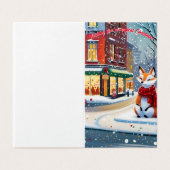 Carte de Noël Urban Fox (Outside Unfolded)