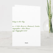 Carte de Noël—Vacances en ville (Dos)