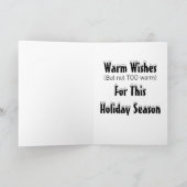 Carte de Noël/vacances Hawaii Snowman (Intérieur)