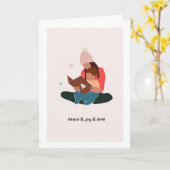 Carte de Noël Vacances Vierge (Fleur jaune)