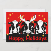 Carte de Noël Vaches laitières Appartement de vaca (Devant)