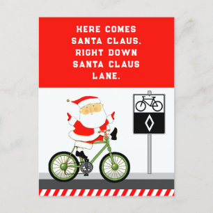 Carte de Noël Vélo Cycliste