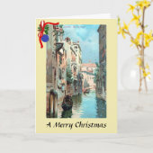 Carte de Noël - Venise (Fleur jaune)