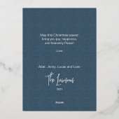 Carte de Noël véritable en feuille de métal représ (Verso)