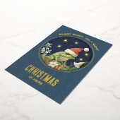 Carte de Noël véritable en feuille de métal représ (Rotation)