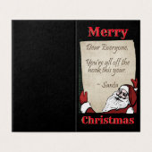 Carte de Noël - Version Gentille de Papa Noël (Outside Unfolded)