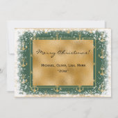 Carte de Noël verte de Noël photo nautique (Dos)