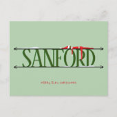 Carte de Noël verte Elf Shenanigans (Devant)