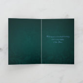 Carte de Noël verte et pourpre de lueur d'une (Intérieur)