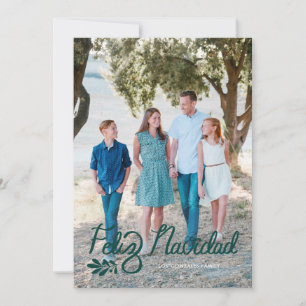 Carte de Noël verte Feliz Navidad