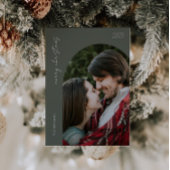 Carte de Noël verte Sage avec photo