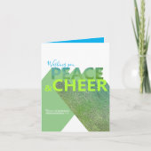 Carte de Noël verte, Turquoise (Devant)