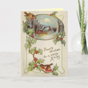 Carte de Noël victorienne