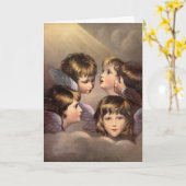 Carte de Noël victorienne Angles de covoiturage (Fleur jaune)