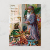 Carte de Noël victorienne de Père Noël effrayant (Devant)