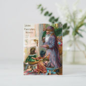 Carte de Noël victorienne de Père Noël effrayant (Debout devant)