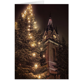 Carte de Noël victorienne d'église