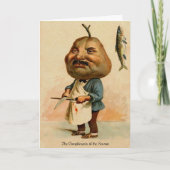 Carte de Noël victorienne étrange vintage (Devant)