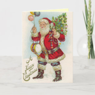 Carte de Noël victorienne - Père Noël