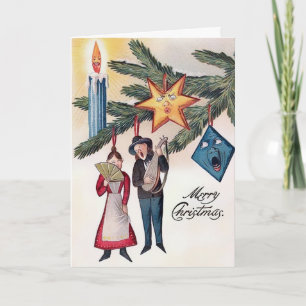 Carte de Noël victorienne vintage