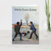 Carte de Noël victorienne vintage étrange (Devant)