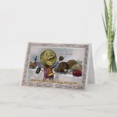 Carte de Noël victorienne vintage étrange (Devant)