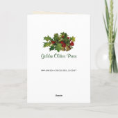 Carte de Noël victorienne Wish Bone (Dos)