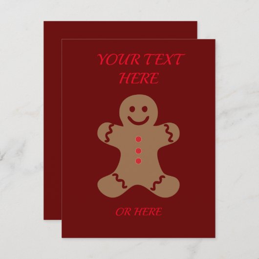 Carte de Noël Vide Fun (Devant / Derrière)