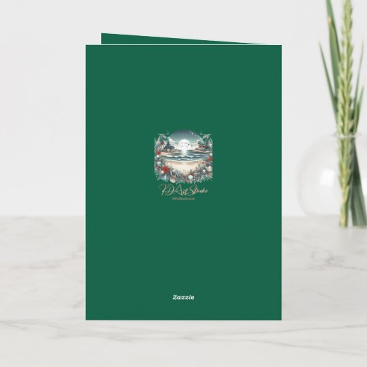 Carte de Noël Vie côtière (Dos)