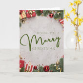 Carte de Noël - Vierge à l'intérieur - Ajouter un (Fleur jaune)