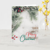 Carte de Noël - Vierge à l'intérieur - Ajouter un  (Fleur jaune)