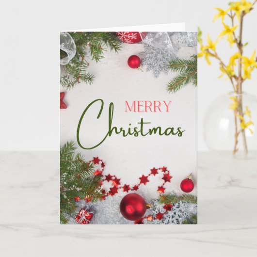 Carte de Noël - Vierge à l'intérieur - Ajouter un  (Fleur jaune)