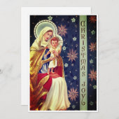 Carte de Noël Vierge et Enfant (Devant / Derrière)