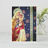 Carte de Noël Vierge et Enfant (Debout devant)