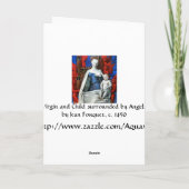 Carte de Noël : Vierge et enfant avec anges (Dos)